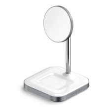 Satechi Aluminium 2az1-ben Magnetic vezeték nélküli töltőállvány fehér (ST-WMCS2M) (ST-WMCS2M) mobiltelefon kellék