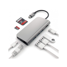 Satechi Aluminium Type-C Multi-Port Adapter (HDMI 4K,3x USB 3.0,MicroSD,Ethernet) - Space Grey laptop kellék