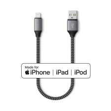 Satechi USB-A - Lightning kábel 25cm szürke-fekete (ST-TAL10M) (ST-TAL10M) kábel és adapter