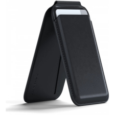 Satechi Vegan-Leather Magnetic Wallet Stand iPhone 12/13/14/15 fekete mobiltelefon kellék