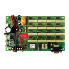 Satel CA64PTSA szinoptikus panel beépített 1,3 A-es kapcsolóüzemű tápegységgel és akkumulétortöltővel biztonságtechnikai eszköz