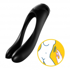 Satisfyer Candy Cane Finger ujjvibrátor fekete vibrátorok