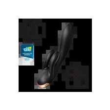 Satisfyer Double Flex - okos, dupla csiklókaros vibrátor  Szín: fekete vibrátorok