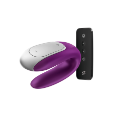 Satisfyer Double Fun - okos, akkus, vízálló, rádiós párvibrátor ,lila. vibrátorok