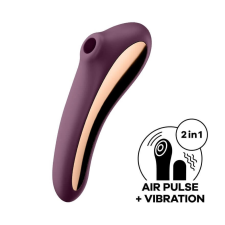 Satisfyer Dual Kiss - akkus hüvelyi és csikló vibrátor (lila) vibrátorok