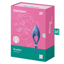 Satisfyer Duelist méretre állítható, vibrációs péniszgyűrű (kék) péniszgyűrű