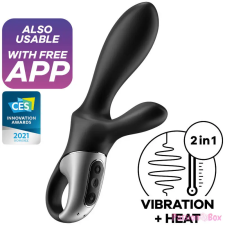 Satisfyer Heat Climax+ - okos, melegítő, karos análvibrátor (fekete) vibrátorok