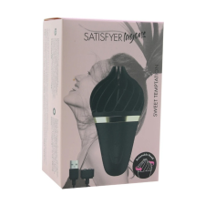Satisfyer Lay-On Sweet Treat forgófejes csiklóizgató (fekete) vibrátorok