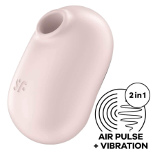 Satisfyer Pro To Go 2 - akkus, léghullámos csiklóizgató (bézs) vibrátorok
