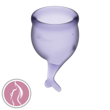 Satisfyer Satisfyer Cup - farkincás menstruációs kehely szett (lila) - 2db intimhigiénia nőknek