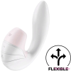 Satisfyer Supernova - akkus, léghullámos 2in1 vibrátor (fehér)