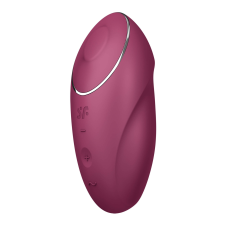 Satisfyer Tap & Climax 1 - 2in1 vibrátor és csiklóizgató (piros) vibrátorok