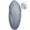 Satisfyer Tap &amp; Climax 1 - 2in1 vibrátor és csiklóizgató (szürke)