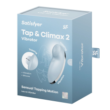 Satisfyer Tap & Climax 2 - 2in1 csiklóizgató és vibrátor (kék) vibrátorok