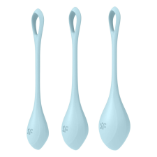 Satisfyer Yoni Power 2 - gésagolyó szett - kék (3 részes) kéjgolyó