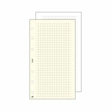 SATURNUS Kalendárium betét, jegyzetlap, "S", kockás, SATURNUS, fehér gyűrűs kalendárium betétlap