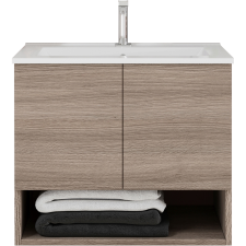 Savini OSLO ALSÓSZEKRÉNY MOSDÓVAL 61,5X53X46,5CM, BARNA TÖLGY SZÍNŰ, FÜGGESZTETT, 2 AJTÓ fürdőszoba bútor