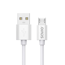 Savio CL-167 USB-A apa - Micro USB apa Adat és töltő kábel - Fehér (3m) kábel és adapter
