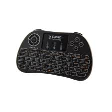 Savio KW-03 Wireless Billentyűzet + TouchPad ENG - Fekete (KW-03) billentyűzet