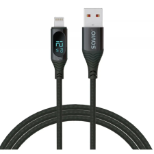 Savio USB Lightning Töltő/adat Fekete 1m CL-173 kábel és adapter
