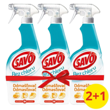 Savo Savo Zsírtalanító fertőtlenítő spray klór nélkül 3 x 700 ml tisztító- és takarítószer, higiénia