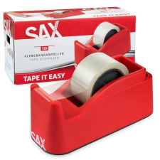 Sax Csomagolószalag adagoló, asztali, csomagolószalaggal, sax "729", piros 0-729-01 adagoló