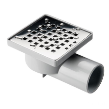  SAY Deniz 15 x15 cm padlóösszefolyó, rozsdamentes ráccsal - oldalsó kifolyással Ø 50 mm építőanyag