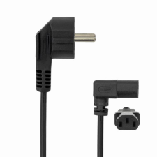 SBOX C-13 Schuko Power cable Angled 90° 2m Black kábel és adapter