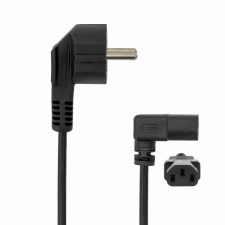  SBOX C-13 Schuko Power cable Angled 90° 2m Black kábel és adapter