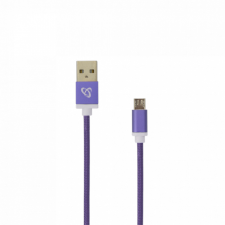 SBOX Kábel, CABLE USB A Male -&gt; MICRO USB Male 1.5 m Purple kábel és adapter