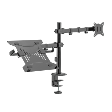 SBOX LCD-LM01-2 13"-27" Monitor fali tartó - Fekete (2 kijelző) tv állvány és fali konzol