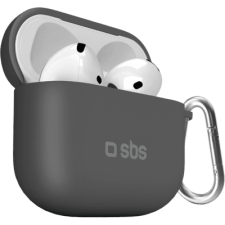 SBS AirPods 4 Szilikon védőtok - Fekete (TEAPSILCOV4K) fülhallgató, fejhallgató tok