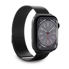 SBS Puro Milanese Apple Watch 38/40/41mm Fém szíj - Fekete (PUMILAW40BLK) okosóra kellék
