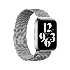 SBS Puro Milanese Armband Apple Watch Utángyártott Fém Szíj 42/44/45mm - Szürke (AW44MILANESESIL) okosóra kellék