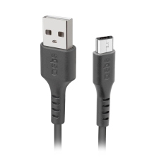 SBS TECABLEMICRO2K USB-A - micro USB kábel 200cm - fekete kábel és adapter