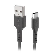 SBS TECABLEMICROC15K USB-A apa - USB-C apa 2.0 Adat és töltőkábel - Fekete (1.5m) (TECABLEMICROC15K) kábel és adapter