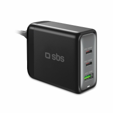 SBS TECHGSTUSB2C100W 2x USB-C / 1x USB-A Hálózati töltő - Fekete (100W) (TECHGSTUSB2C100W) mobiltelefon kellék