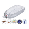  Scamp babafészek kókuszbetétes Little Heart White Grey BF002