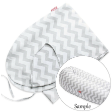 Scamp Formázható univerzális szoptatós párna pamut huzat - Zigzag Grey White kismama párna