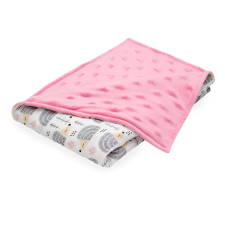 Scamp Minky-vászon takaró (Pink Hedgehog Grey) babaágynemű, babapléd