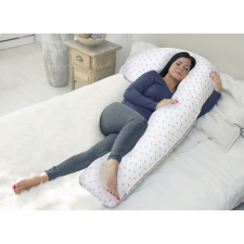 Scamp ölelő párna F-alakú 75x135cm Little Heart White Grey FELP001_75 kismama párna