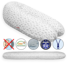 Scamp Scamp szoptatós párna univerzális pamut Little Clouds Grey White SZPE220 kismama párna