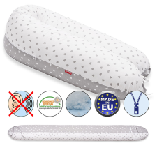Scamp Scamp szoptatós párna univerzális pamut Little Heart White Grey SZPE136 kismama párna
