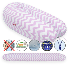 Scamp szoptatós párna univerzális pamut ZigZag Pink White SZPE233 kismama párna