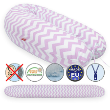 Scamp szoptatós párna univerzális pamut ZigZag Pink White SZPE233 kismama párna