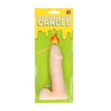  Scandalous - gyertya pénisz herékkel - közepes (natúr) erotikus ajándék