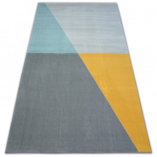 Scandi szőnyeg 18487/572 - TRAPÉZ szürke arany türkiz 80x150 cm lakástextília