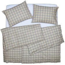 Scanquilt KLASIK ágyneműhuzat, kockás, bézs-szürke lakástextília