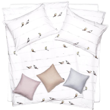 Scanquilt povlečení KLASIK DESIGN birds love joy bílošedá 140 × 200/70 × 90 cm lakástextília