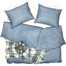 Scanquilt povlečení KLASIK kostička modrá 140 × 220/70 × 90 cm lakástextília